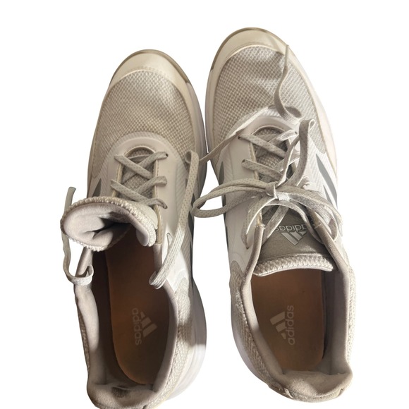 Adidas Tech Response 2.0 Golf Shoes Mens 10 White Grey Spiked FW2221 - Picture 8 of 8